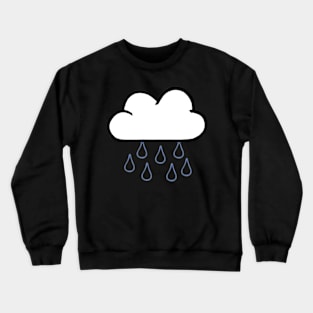 Rainy Cloud Design (Black) Crewneck Sweatshirt